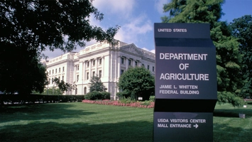 USDA headquarters building representing $11M tech investment in small dairy farms