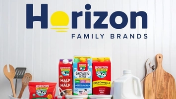 Horizon dairy products displayed in branded cartons